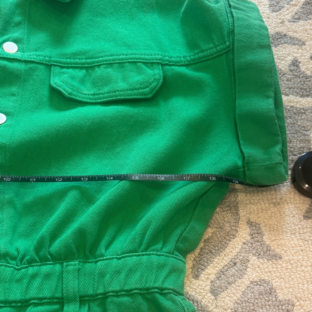 Stylish Green Distressed Women's Romper - Picture 6 of 6